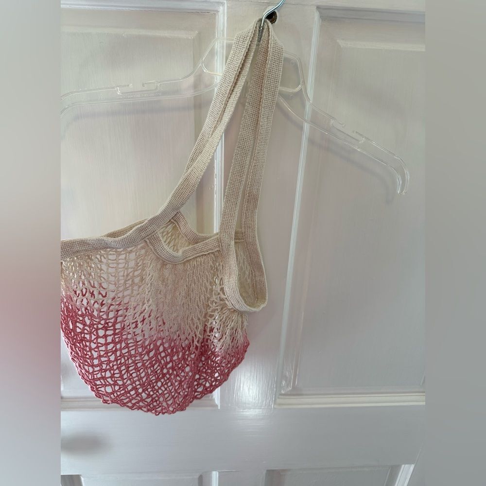 Dip Dye Pink and Cream Market Tote Bag